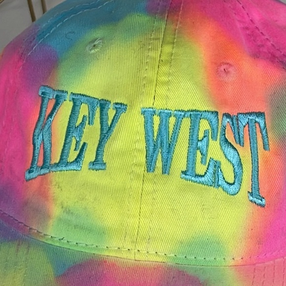 Neon Colors Key West Embroidered Front Adjustable Back Hat - Picture 2 of 6